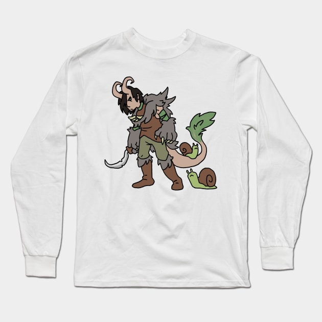 Tiefling Druid Long Sleeve T-Shirt by NathanBenich